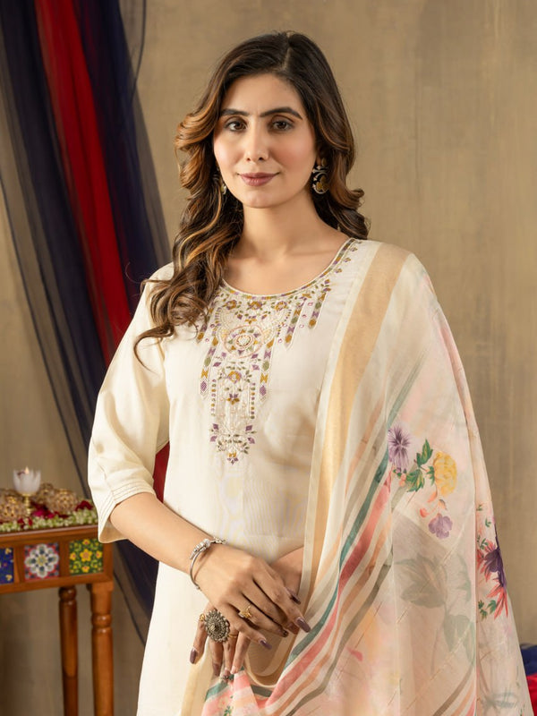 Shimmer Gold Silk Embroidered Dresses