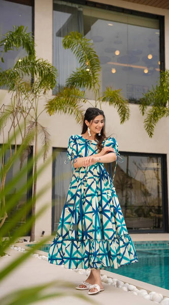 Digital Print Designer Gown