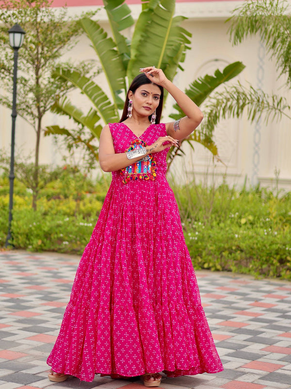Real Mirror & Lace Work Lehenga