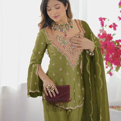 Ensemble in Simar Silk Indo Western