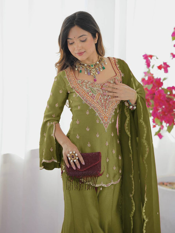 Ensemble in Simar Silk Indo Western