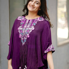Cape-Style Embroidered Co-Ord Sets