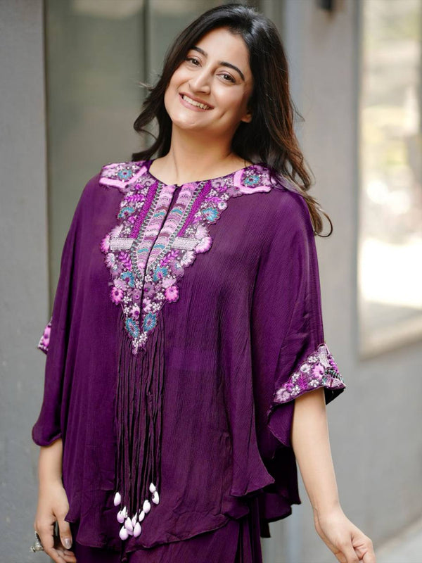 Cape-Style Embroidered Co-Ord Sets