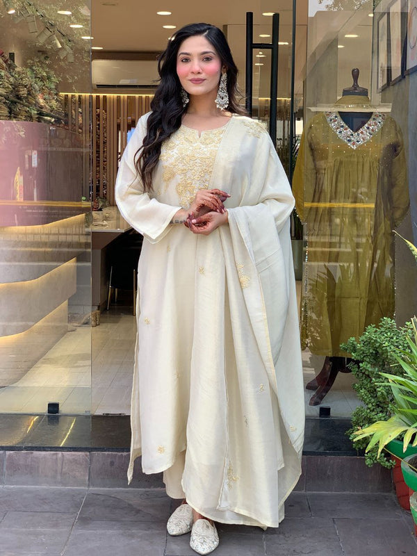 Coding Work Embroidered Sharara Dressses