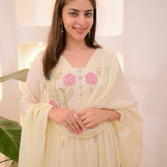 Chanderi Embroidered Ethnic Set