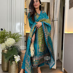 KitKat Silk Dress with Dupatta