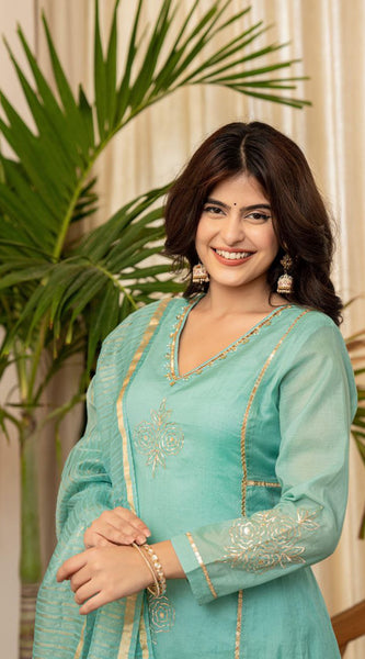 Festive Flare: Mul Chanderi Anarkali Dresses