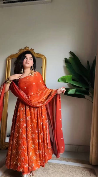 Boutique-Style Silk Anarkali Lehenga