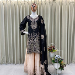 DESIGNER WEAR KURTA–SHARARA SET WITH DUPATTA DRESSES