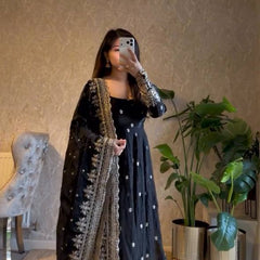 Heavy Flair Georgette Gown Lehenga