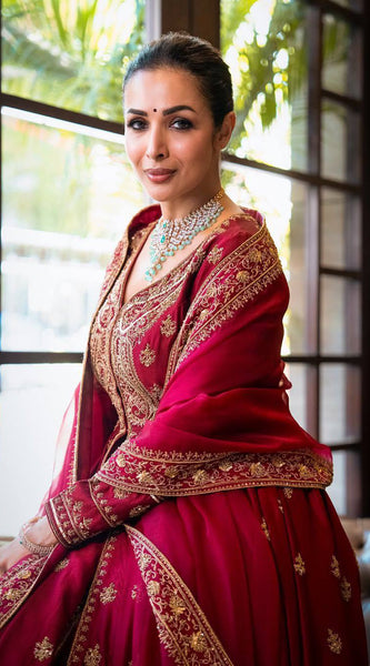 Designer Chinon Silk Lehenga