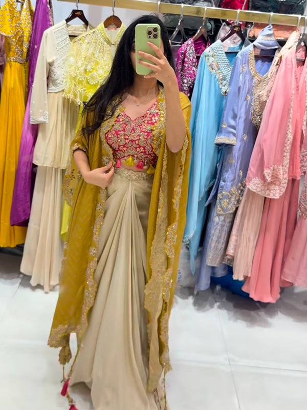 Stylish Three-Piece Indo western