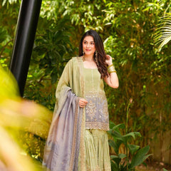 Festive Sequin Sharara Indo Western