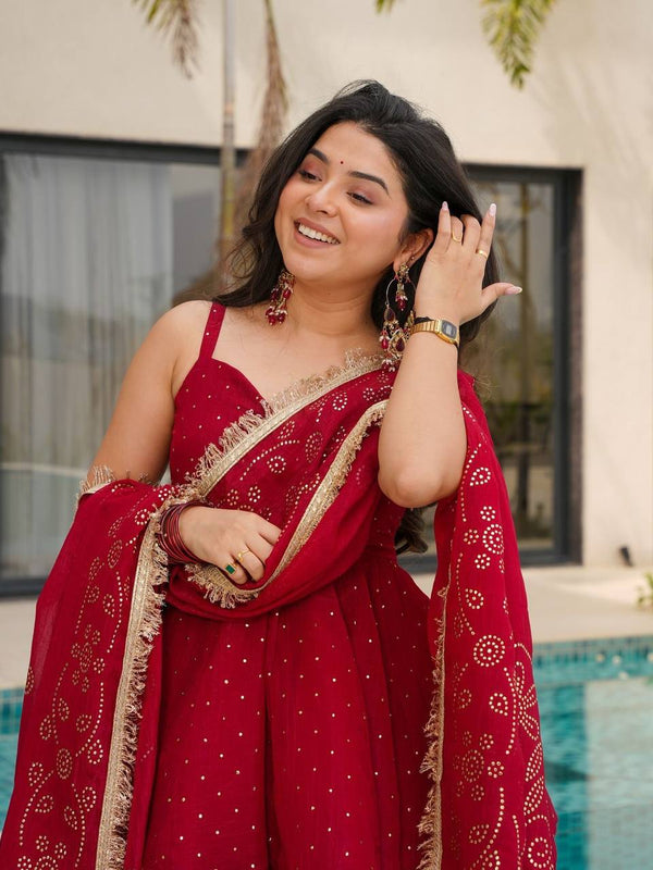 Premium Tabby Organza Indo Western