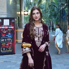 Festive Velvet Plazzo DRESSES