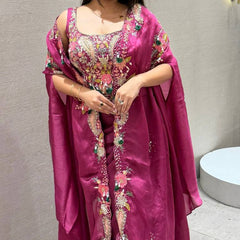 Indo Western Shrug, Dhoti & Blouse Set