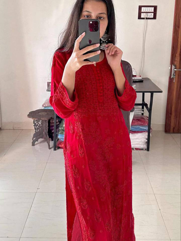 Georgette Kurti Pant Dupatta Dresses