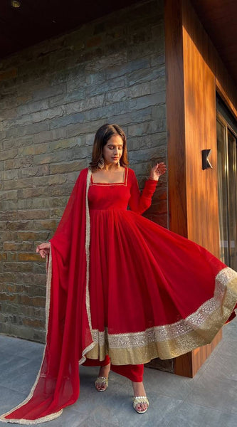 Luxury Blooming Georgette Lehenga