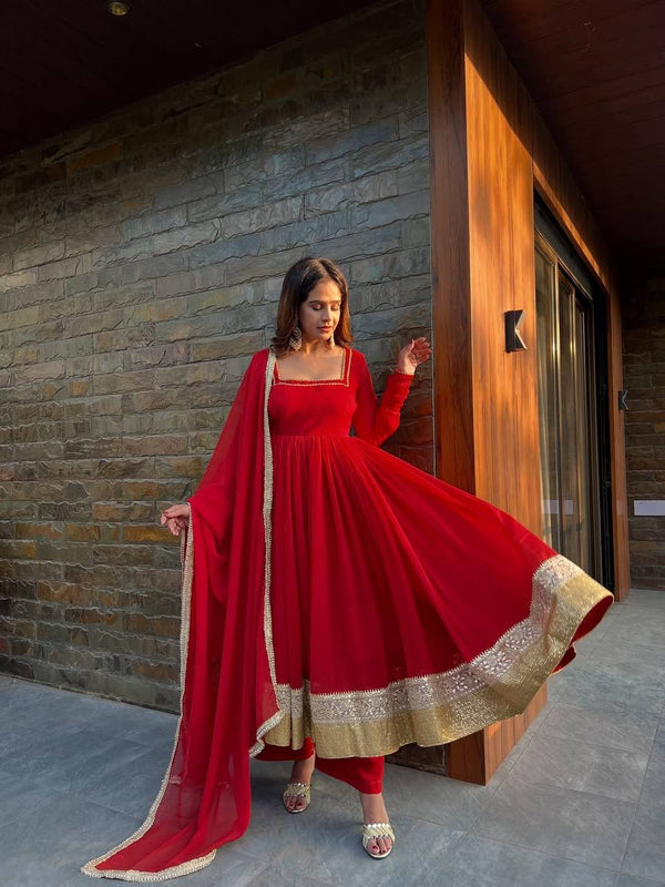 Luxury Blooming Georgette Lehenga