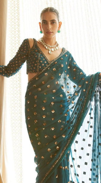 Heavy Sequins Party Saree