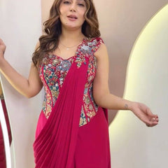 Embroidered Ready Saree