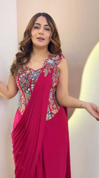 Embroidered Ready Saree