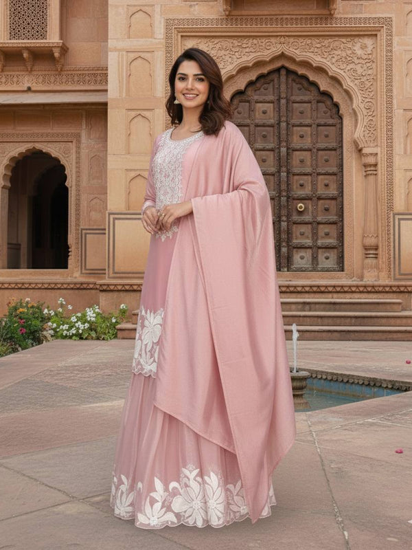 Designer Top with Sarara Indo Western