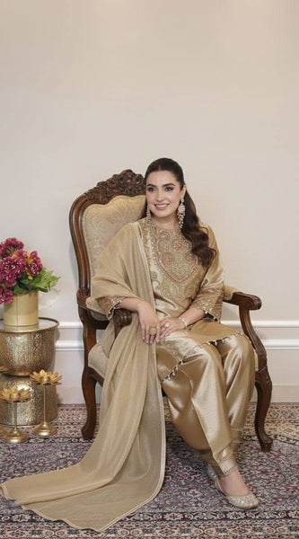 Trendy Wedding Wear Fendy Sequence Embroidered Salwaar Suit Set