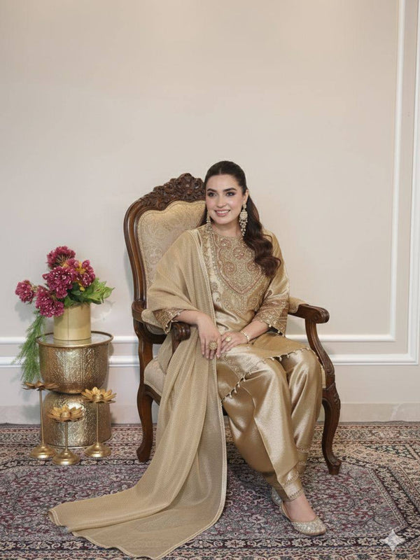 Trendy Wedding Wear Fendy Sequence Embroidered Salwaar Suit Set