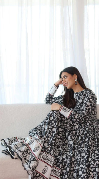 Maslin Cotton Anarkali Set Lehenga