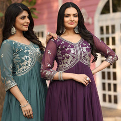 Embroidered Georgette Lehenga