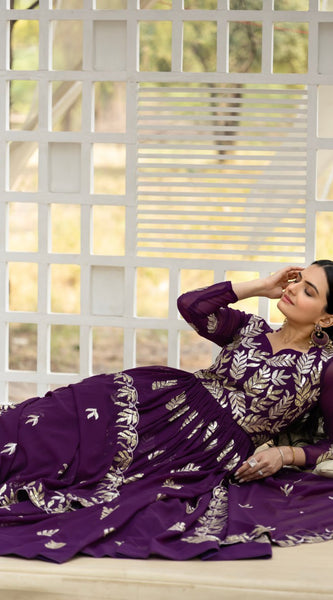 Georgette Sequins Work Wedding Lehenga