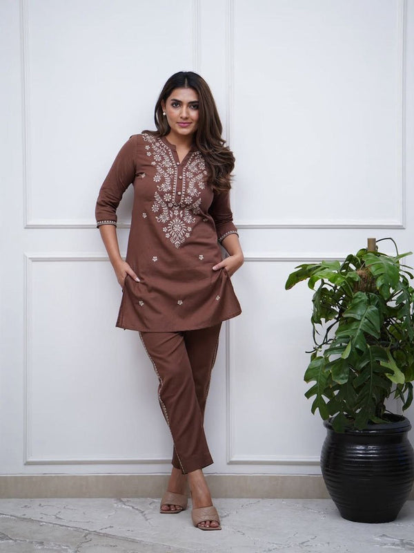 Special Trending Embroidery Work Co-Ord Sets