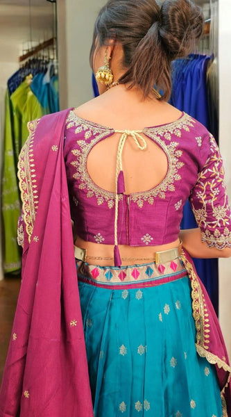 Printed Semi Stitched  Lehenga