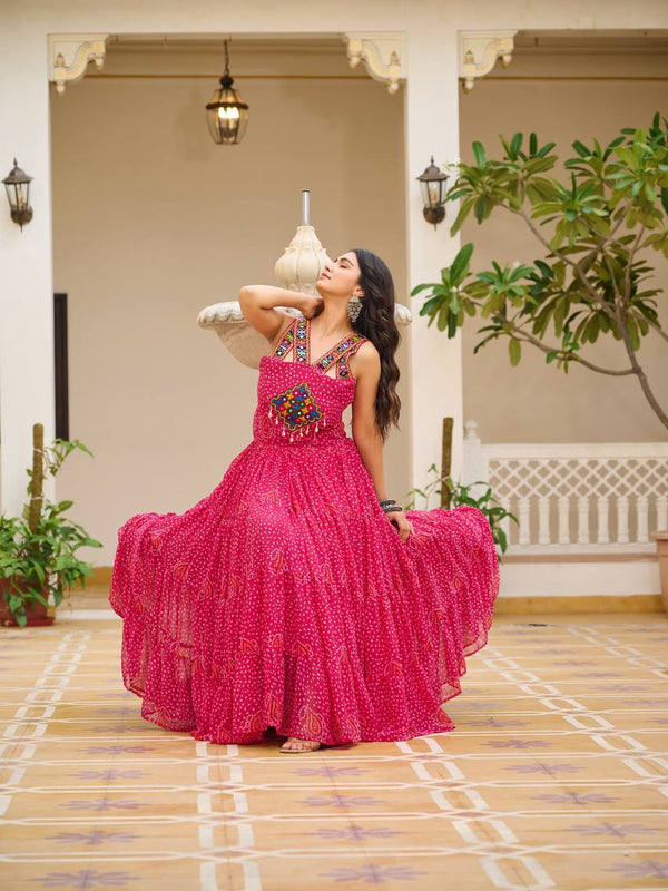 Navratri Special Gamathi Work Lehenga