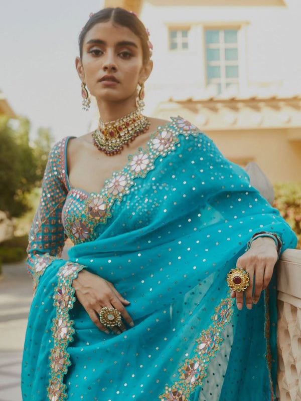 Orignal Mirror Design Saree