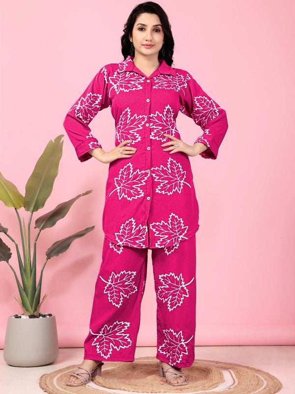 Stylish Co-Ord Set With Chain Work