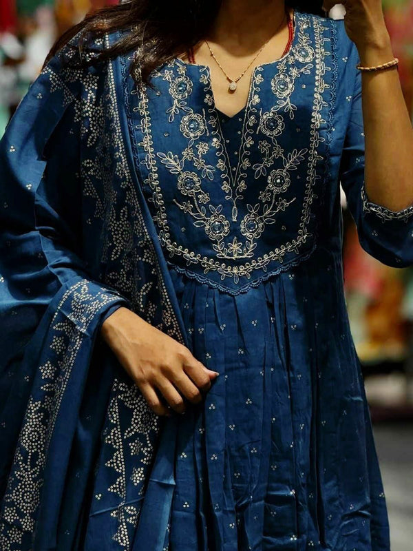Anarkali Kurta Dresses with Malmal Dupatta