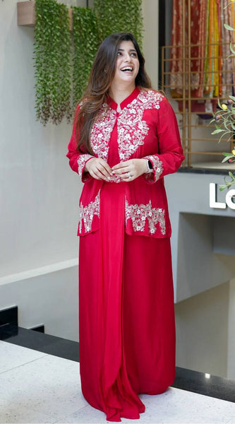 Embroidery Work 3-Piece Indo Western