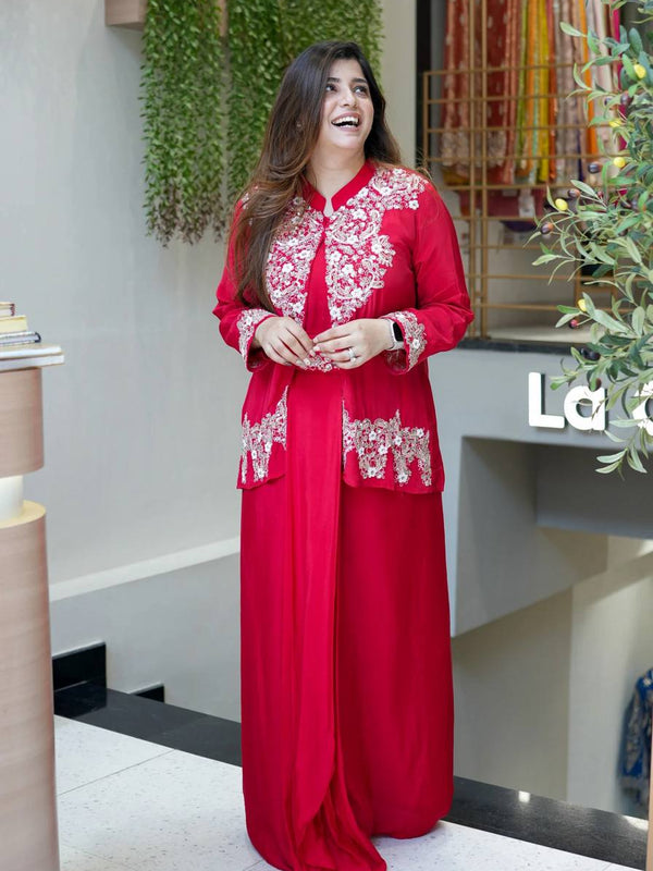 Embroidery Work 3-Piece Indo Western