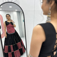 Ajrakh Print Festive Lehenga