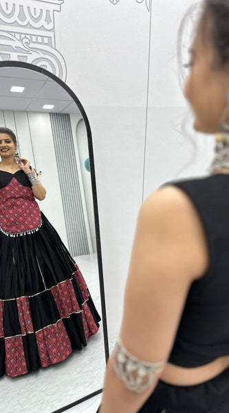 Ajrakh Print Festive Lehenga