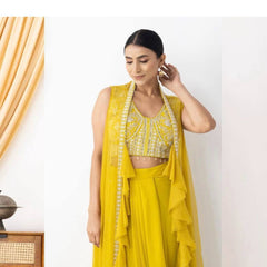 Three-Piece Handwork Indo Western