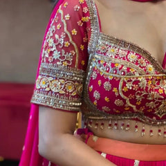 Trending Chinon Embroidered Lehenga