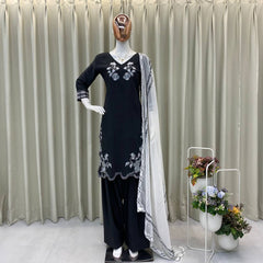Embroidered French Crepe Dresses