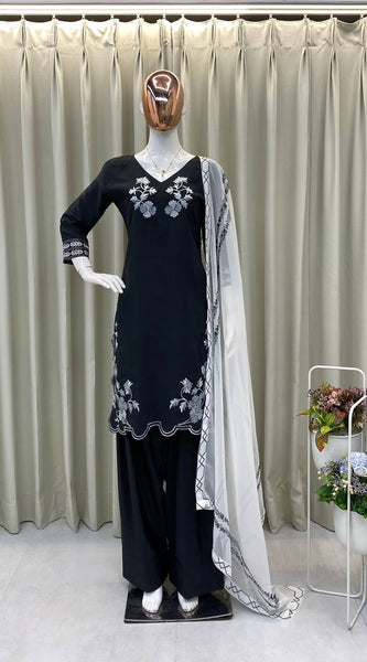 Embroidered French Crepe Dresses