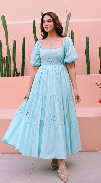 Mul-Mul Magic Embroidered Midi Gown