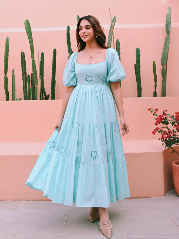 Mul-Mul Magic Embroidered Midi Gown