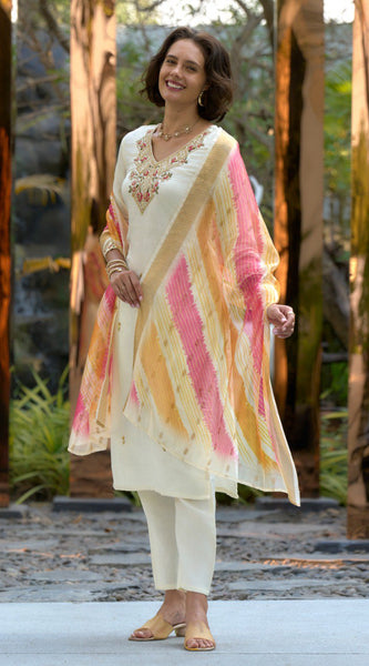 Embroidered Vatican Silk Dresses