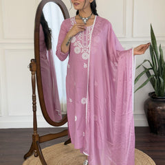 Chandni Embroidered 3-Piece Dresses
